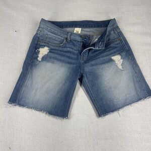 Banana Republic Shorts Womens 26 Blue‎ Distressed Denim Cutoff Raw Hem Casual